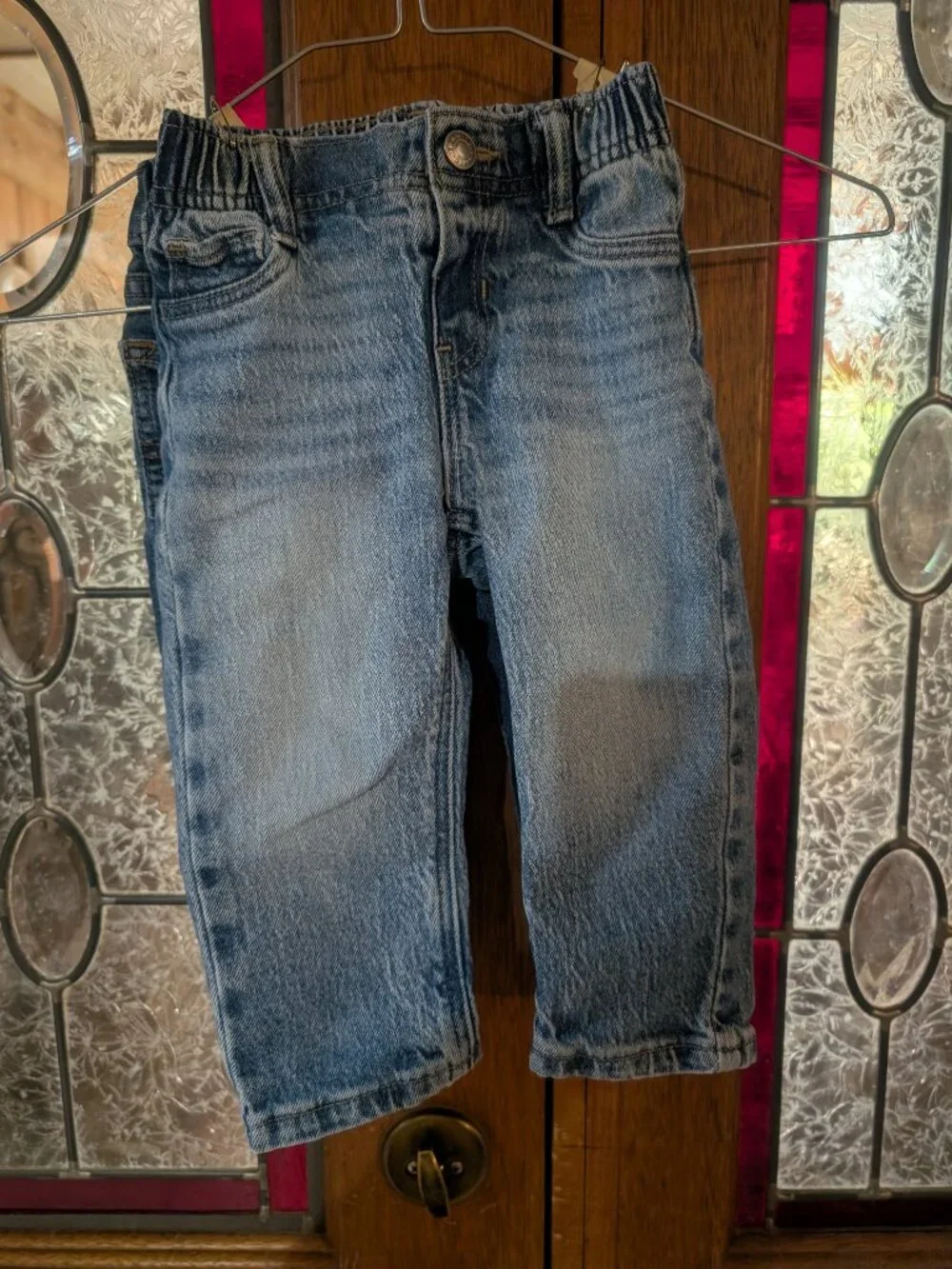 Baby denim jeans, size 12-18 months; qty 2